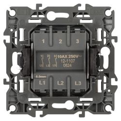 Выключатель ЭРА Серия 12 12-1107-16 тройной, 10АХ-250В, титан | ЭРА 12 Титан