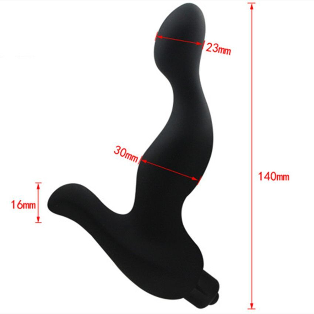 Черный вибратор для стимуляции точки G и клитора (Цвет: черный)