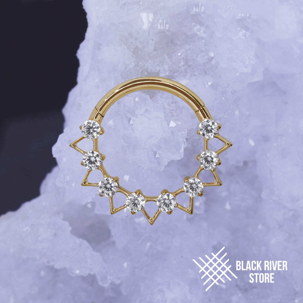 Кликер Ansel Crystal PVD Yellow 1.2мм