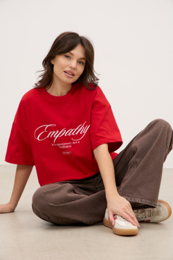Футболка EMPATHY, красная