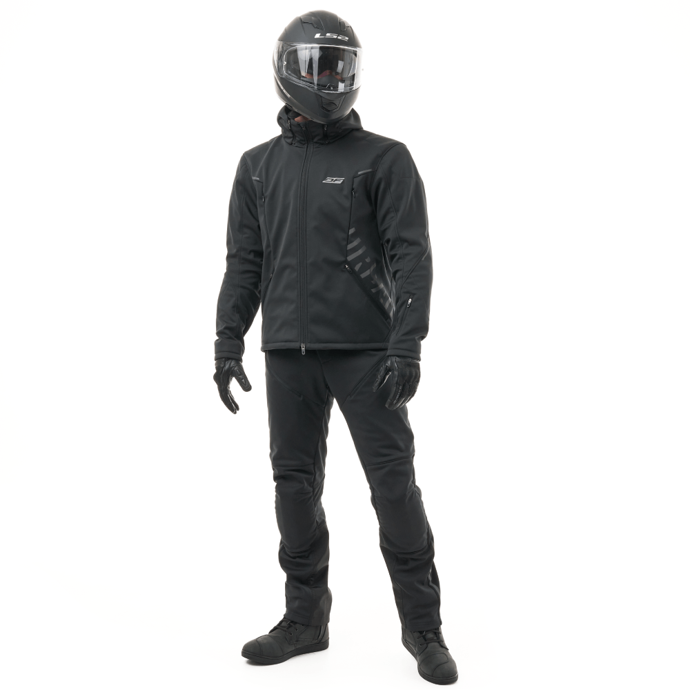 Мотобрюки DF URBAN Man Black с защитой