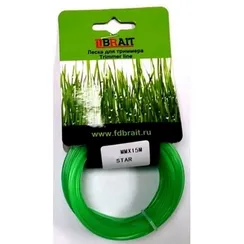 Леска для триммера "BRAIT" (2.4*15 м) GENERAL семиугольник