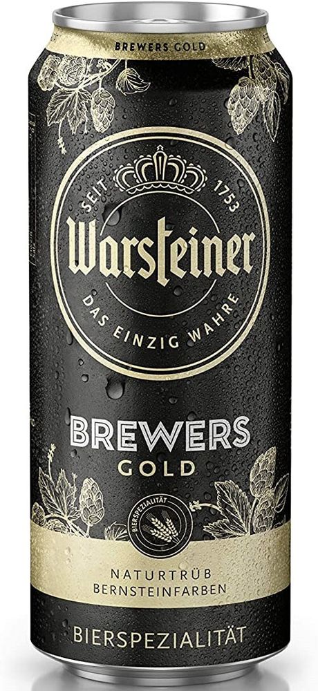 Пиво Warsteiner Brewers gold 0.5 л. - Ж/б (24 шт.)