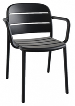 Кресло пластиковое Papatya Beykoz-K, антрацит