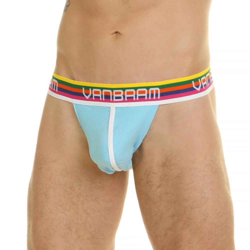 Мужские трусы тонги голубые Van Baam 44739