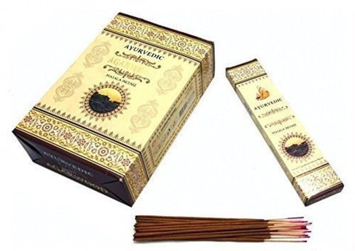 Ayurvedic Agarwood Благовоние-масала дерево Агар, 15 шт