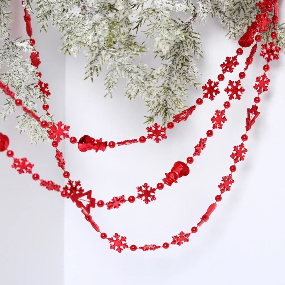 Бусы на ёлку 2,0 м «Новый год», Красный