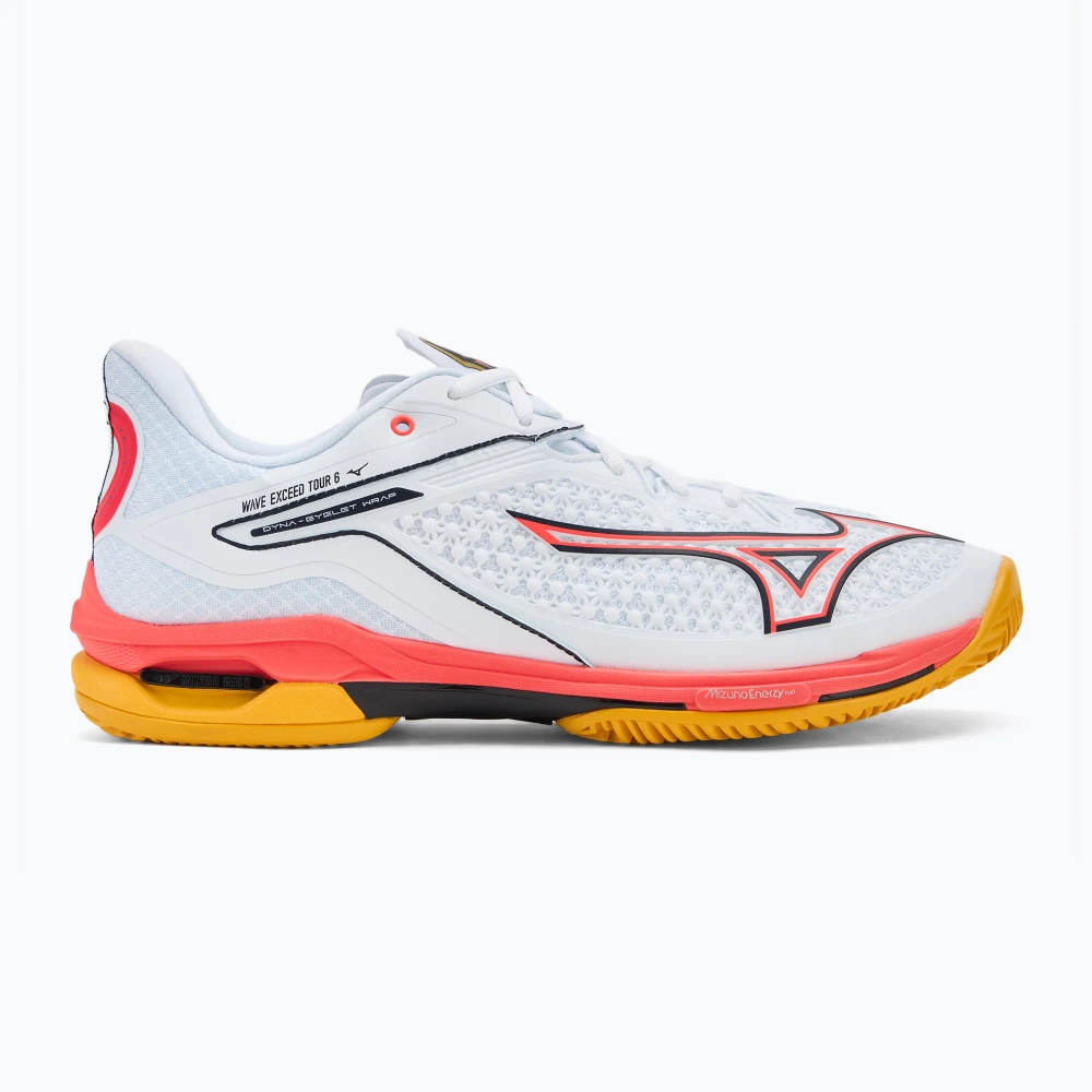 Теннисные Mizuno Wave Exceed Tour 6 CC white/baritone blue/fiery coral 2