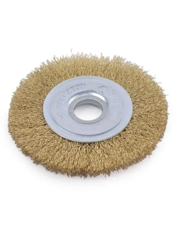 Щетка для УШМ плоская латунированная 125 мм VIRA