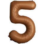 Шар фольгированный Цифра 5 101 см (Коричневый)