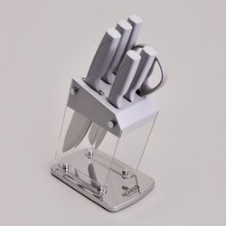 НАБОР НОЖЕЙ AGNESS НА ПЛАСТИКОВОЙ ПОДСТАВКЕ, 7 ПРЕДМЕТОВ