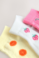 Носки хлопковые для девочки Next AT4-450, 3 шт., Розовый, Белый, Светло-желтый