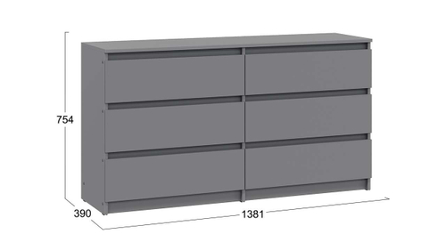 Комод «Денвер» с ящиками (1,38м) Исп.2