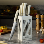 Набор ножей Agness на пласт.вращающейся подставке 8предм