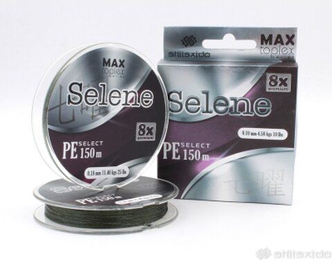 Шнур плетеный Shii Saido Selene 8X, 150 м, 0,205 мм, до 9,06 кг, mosgreen SBLS150-8X-20