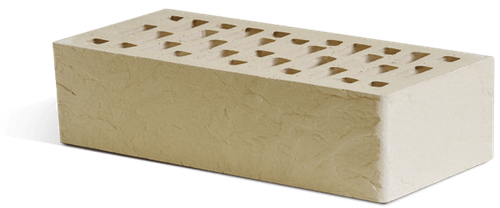 Кирпич лицевой Маркинский Бежевый, скала, 1NF