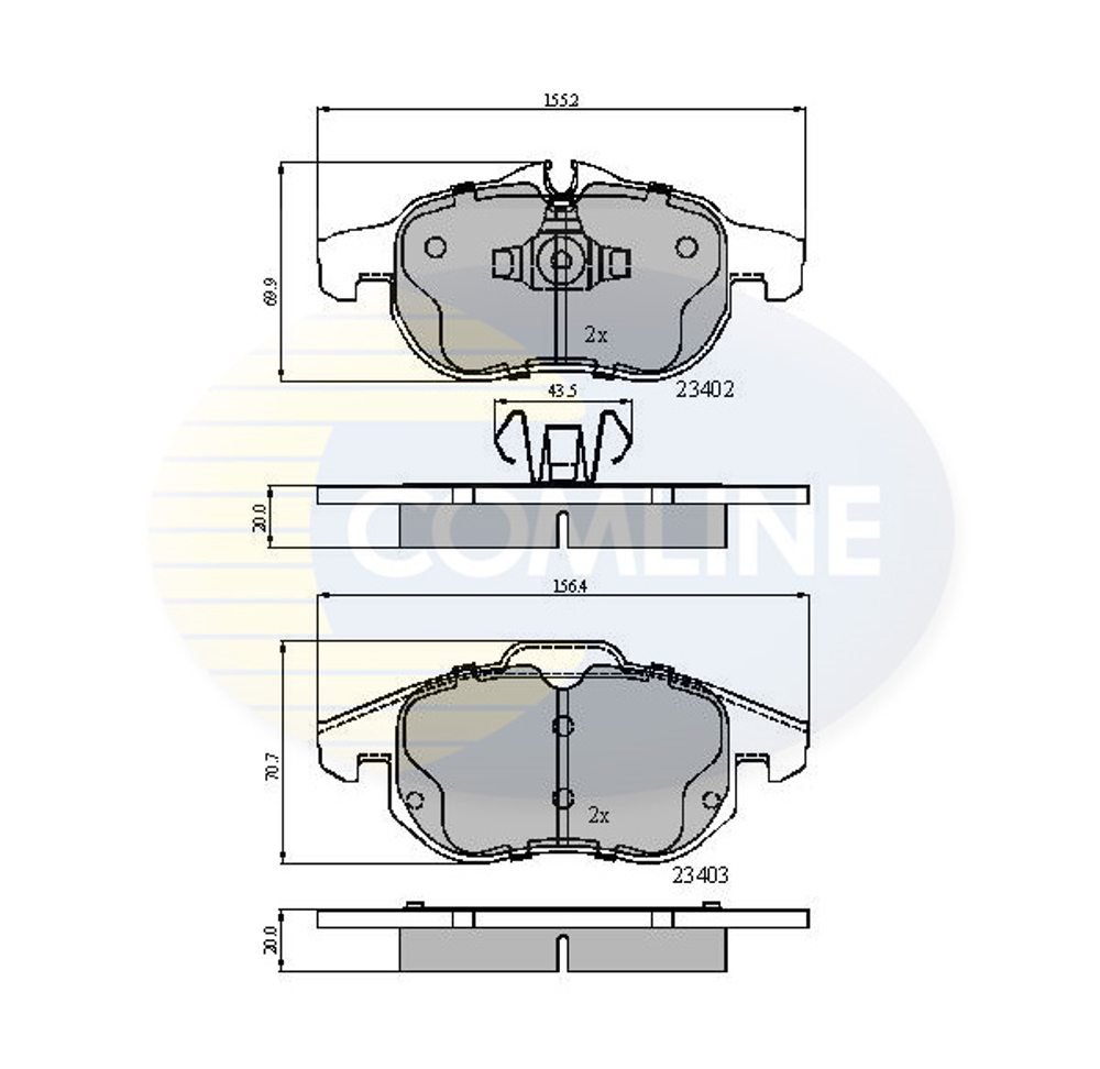 COMLINE - CBP01137-CML - Brake Pad Set, disc brake
