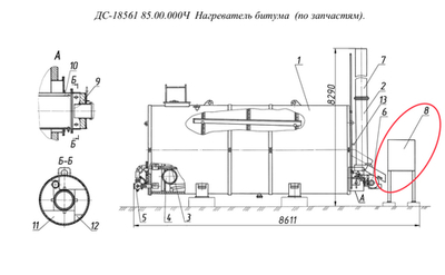ДС-18561 95.00.000 Электрооборудование нагревателя битума