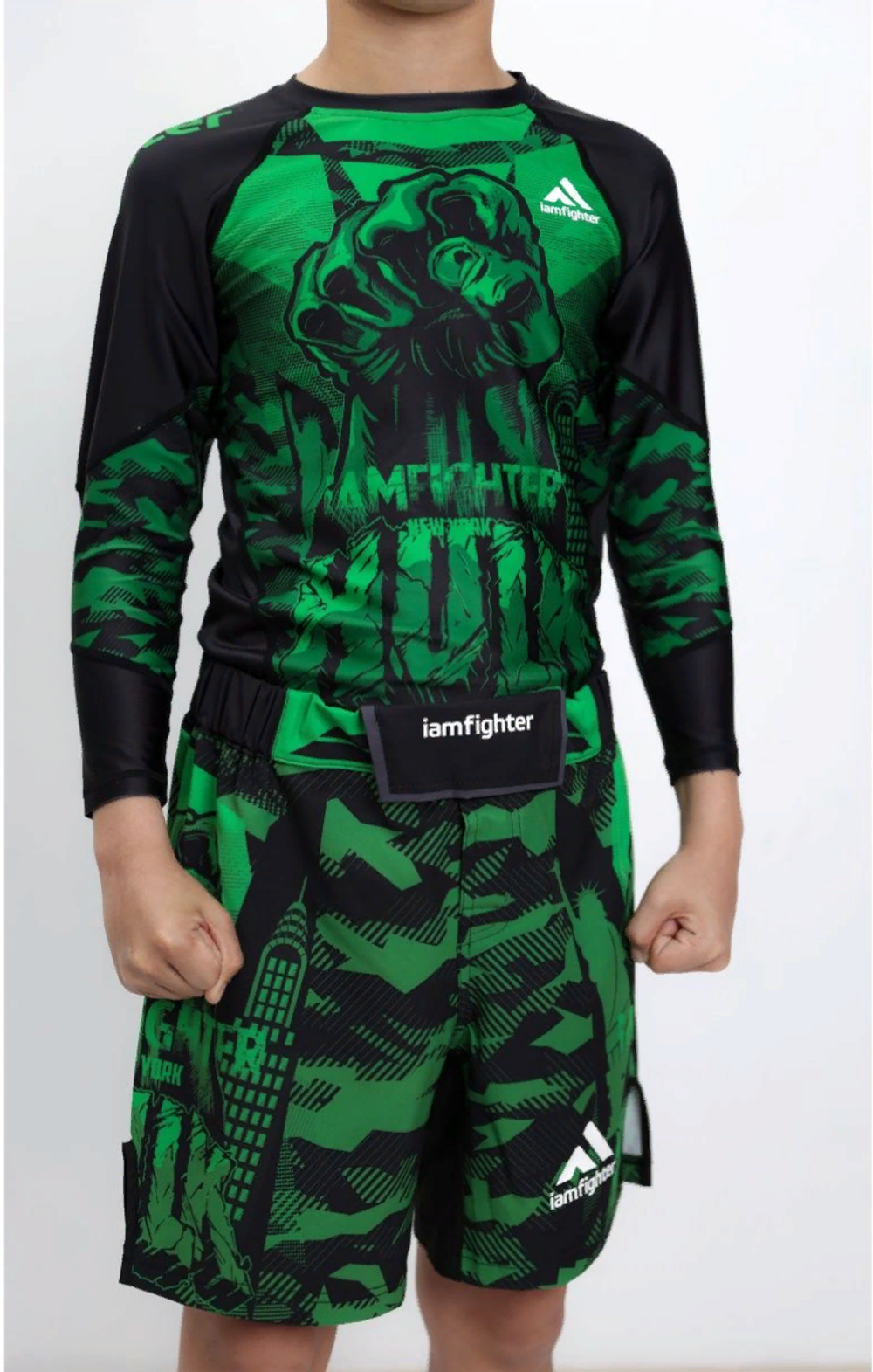 Шорты I am Fighter Hulk детский (зеленый)