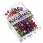 Булавки портновские в контейнере 100шт «Favorite Hous», разноцветные, 4*37мм