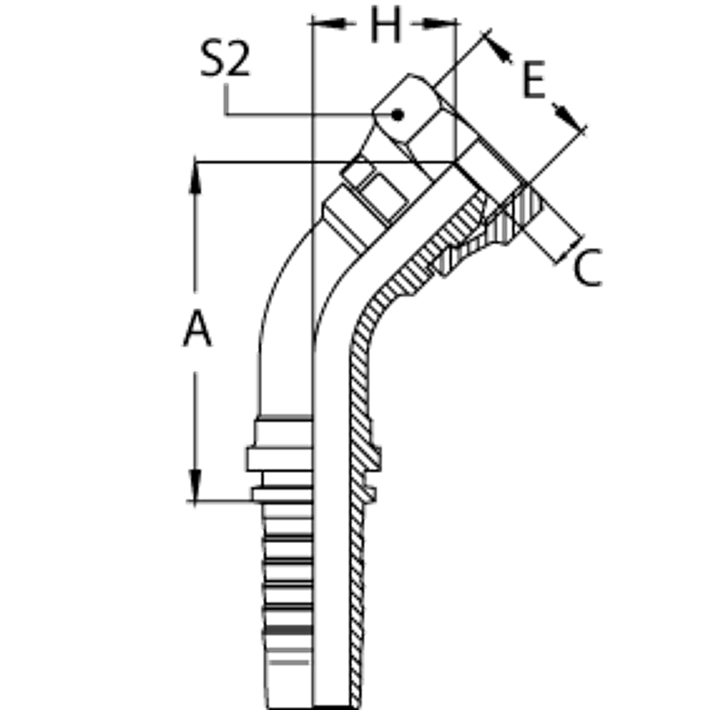 Фитинг DN 16 BSP (Г) 5/8 (45)