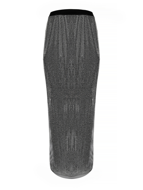 Юбка макси декорированная кристаллами