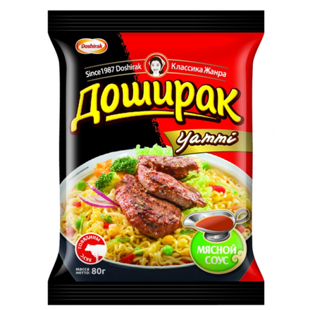 Лапша Доширак Yammi со вкусом говядины 80 гр