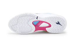 Женские теннисные кроссовки Diadora Speed Blushield Fly 4 + AG - white/blue print/pink yarr