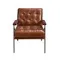 Кресло 5166 из коньячно-коричневой кожи
