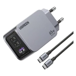 Зарядное устройство 2xUSB-C+1 USB, 65W, Nexode Pro, GaNInfinity X755, UGREEN 25871