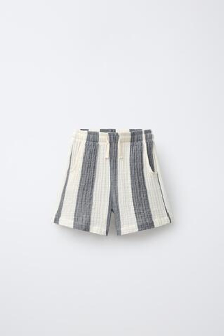 ZARA ШОРТЫ В ПОЛОСКУ, СЕРЫЙ