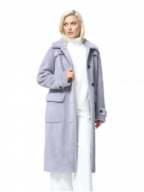 Шуба чебурашка тедди пальто, серая, SilverFox