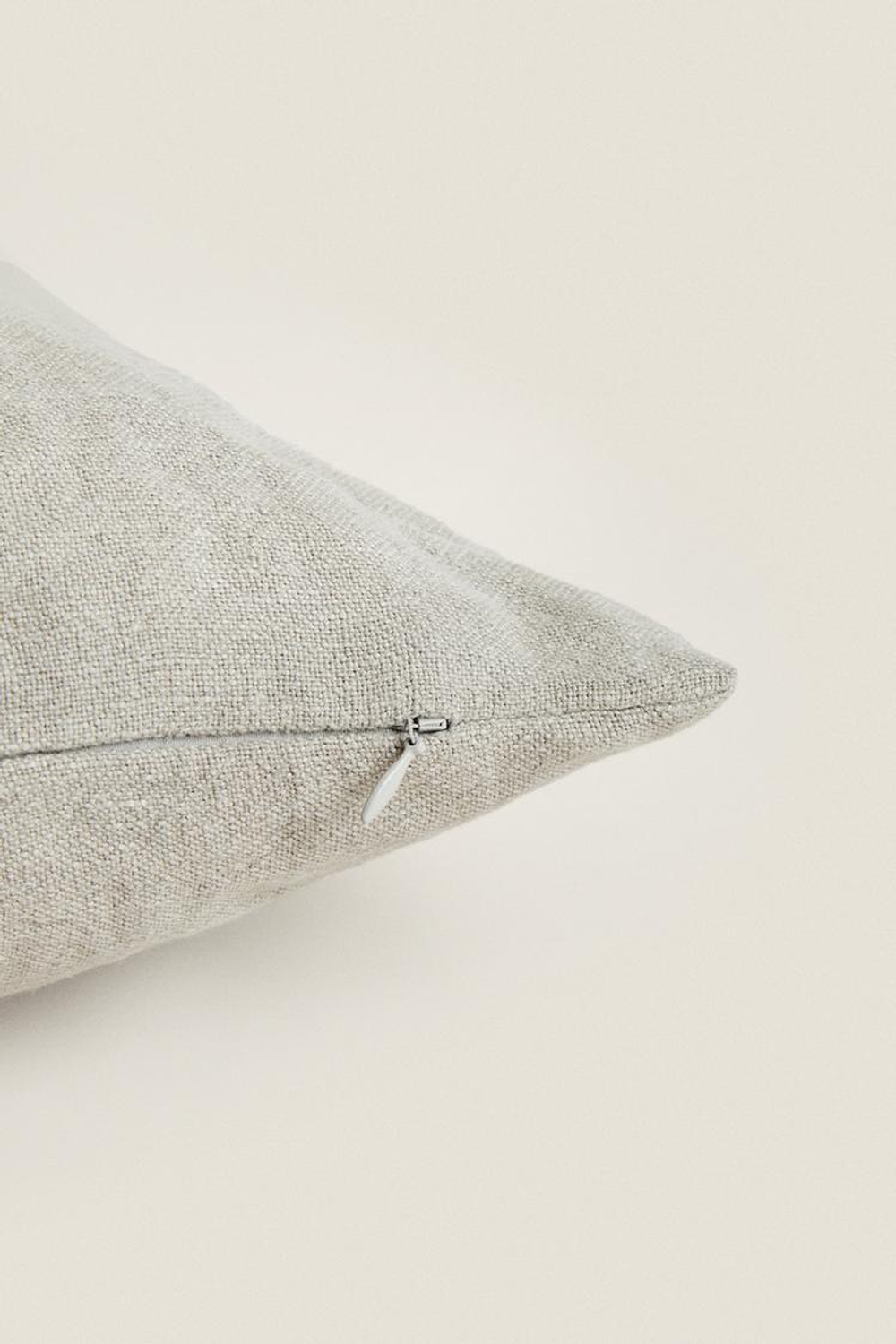 ZARA HOME ЛЬНЯНОЙ ЧЕХОЛ ДЛЯ ДЕКОРАТИВНОЙ ПОДУШКИ XXL, СЕРЫЙ
