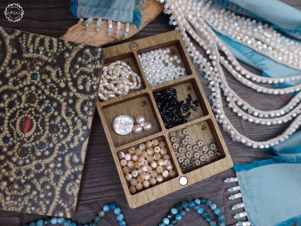 Шкатулка-бисерница "Жемчужное шитьё"