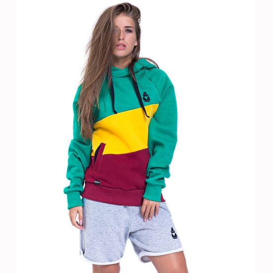 Толстовка Чукча "Раста" Удлинённая (Зеленый/Жёлтый/Красный)