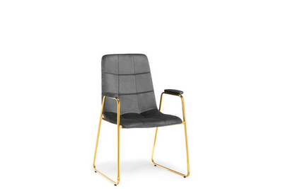 LANA DARK GREY/KSD-2303C GOLD FRAME+DARK GREY VELOUR (G062-40) Стул