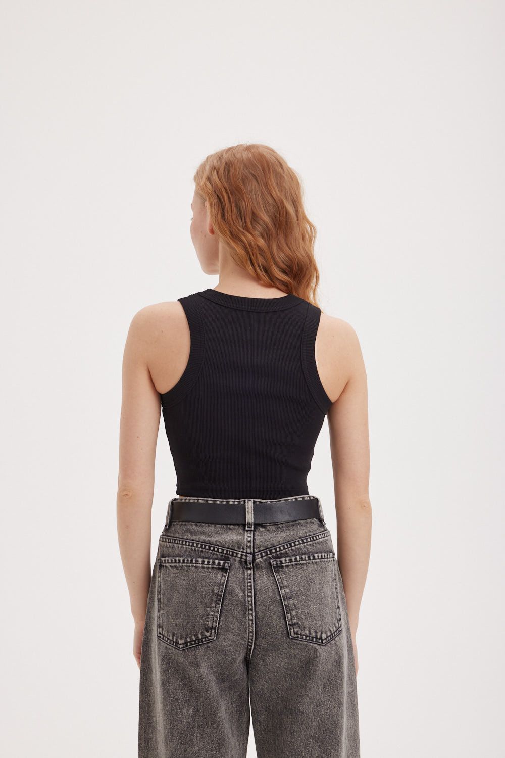 Топ халтер укороченный "Уголь" женский