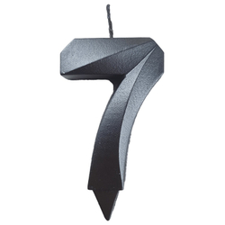 Свечи-цифры "Грань Черный жемчуг" 7 см (от 0 до 9)