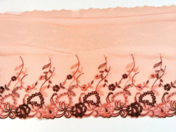 Вышивка на сетке, ЛЕВАЯ, 19 см, оранжевый/коричневый,(Артикул: VS-1029), м