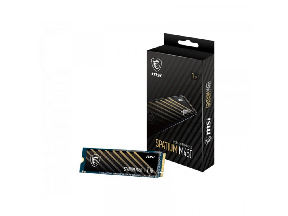 SSD накопитель MSI Spatium M450 1ТБ, M.2 2280, PCIe 4.0 x4, NVMe [S78-440L980-P83]