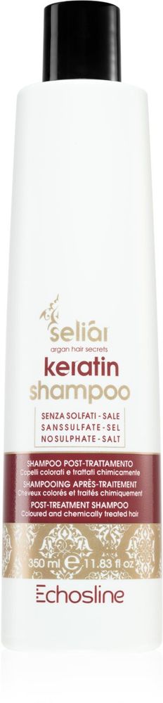 Echosline Seliár Keratin - шампунь для химически обработанных и механически поврежденных волос. /   350  ml  / GTIN 8033210297351