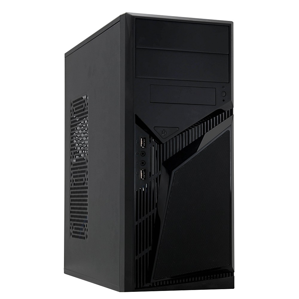 PowerCool S1007BK-U3-NP {Тип: Midi-Tower, цвет: черный, форм-фактор: ATX, mATX, вентилятор: 120 мм, размеры: 175 x 407 x 362 мм, дополнительно: USB x2, наушники, микрофон}