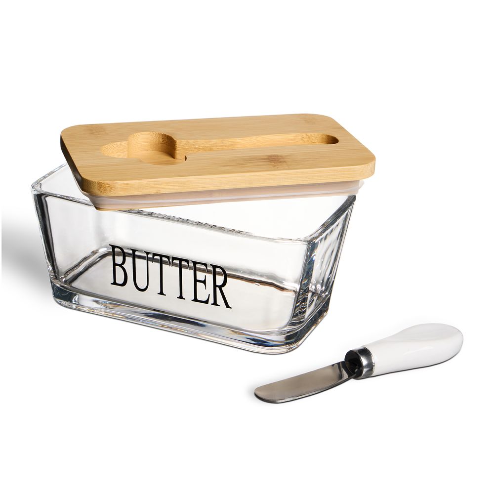 МАСЛЕНКА LEFARD "NATIVE" С ДЕР. КРЫШКОЙ, НОЖОМ ДЛЯ МАСЛА 16*9*8,5 СМ (КОР=18ШТ.)