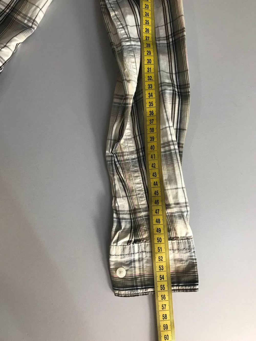 Рубашка H&M в клетку, маркировка 34, визуально на 40 размер