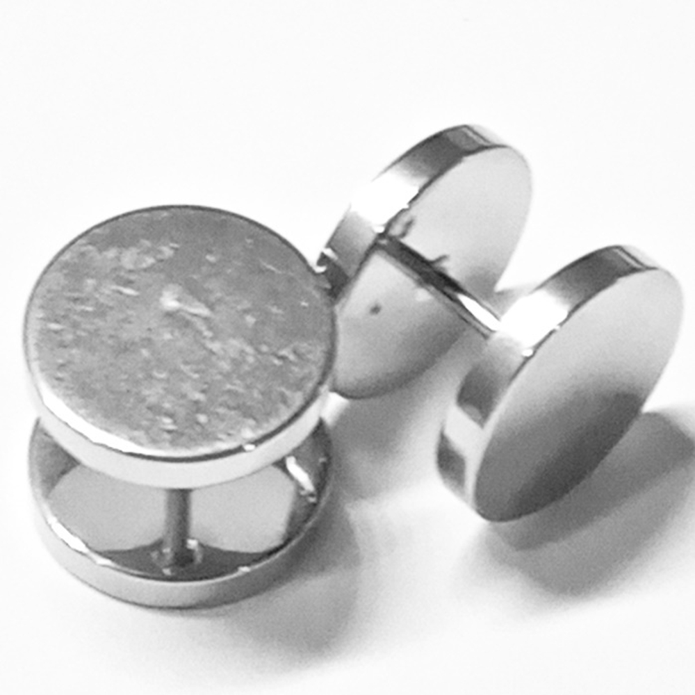 Плаги - обманки 12 мм для пирсинга ушей (имитация тоннелей). Медицинская сталь. Цена за пару