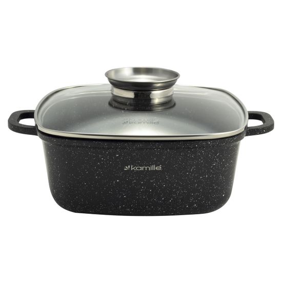 Набор квадратных кастрюль 4 предмета Kamille KM 4434 из литого алюминия