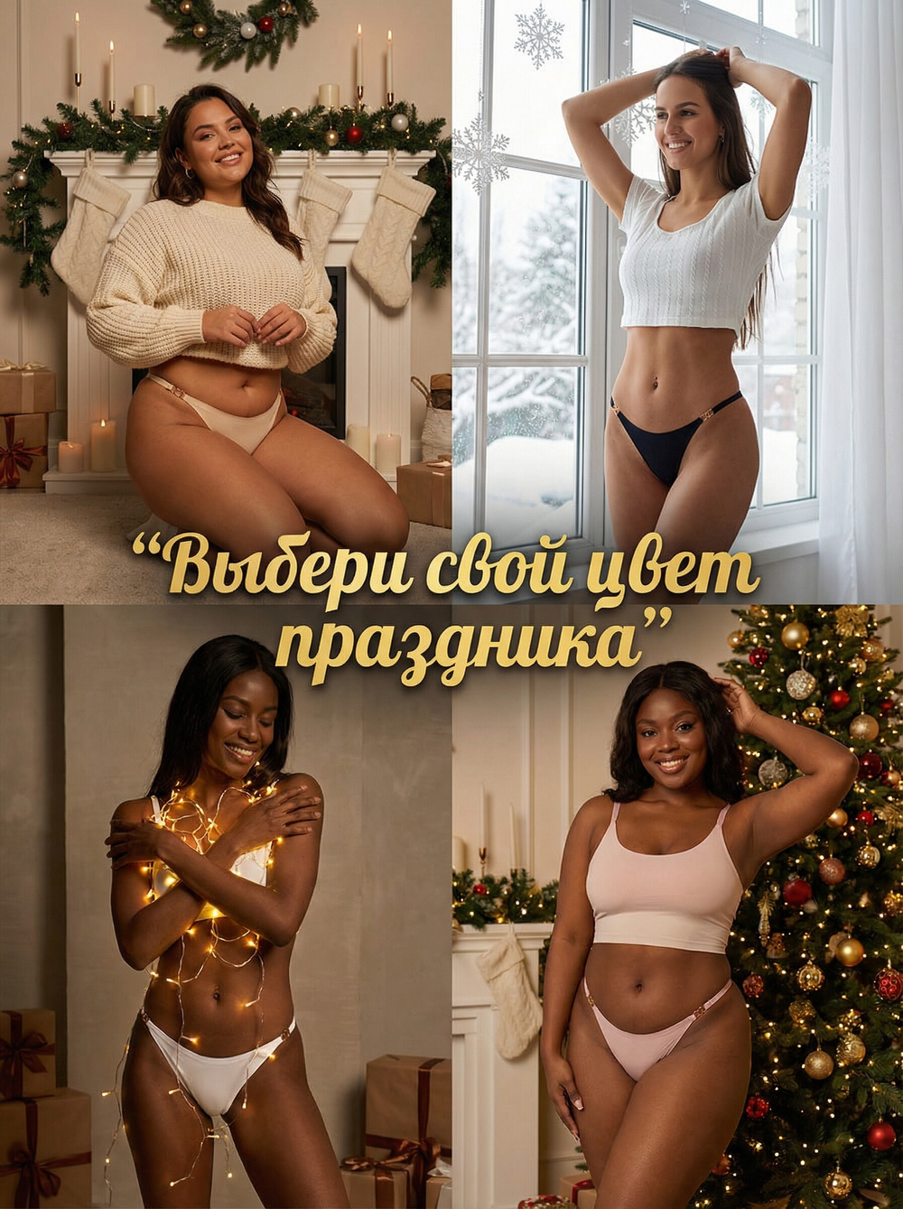 Трусы женские стринги бесшовные 4 шт