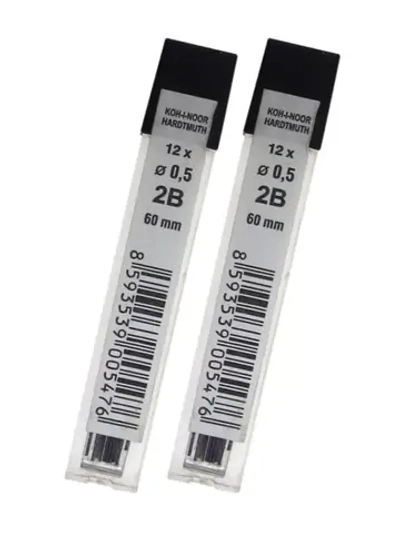 Грифели для мех. карандашей 4152, 0,5мм, 2B, 12 шт, 2 уп