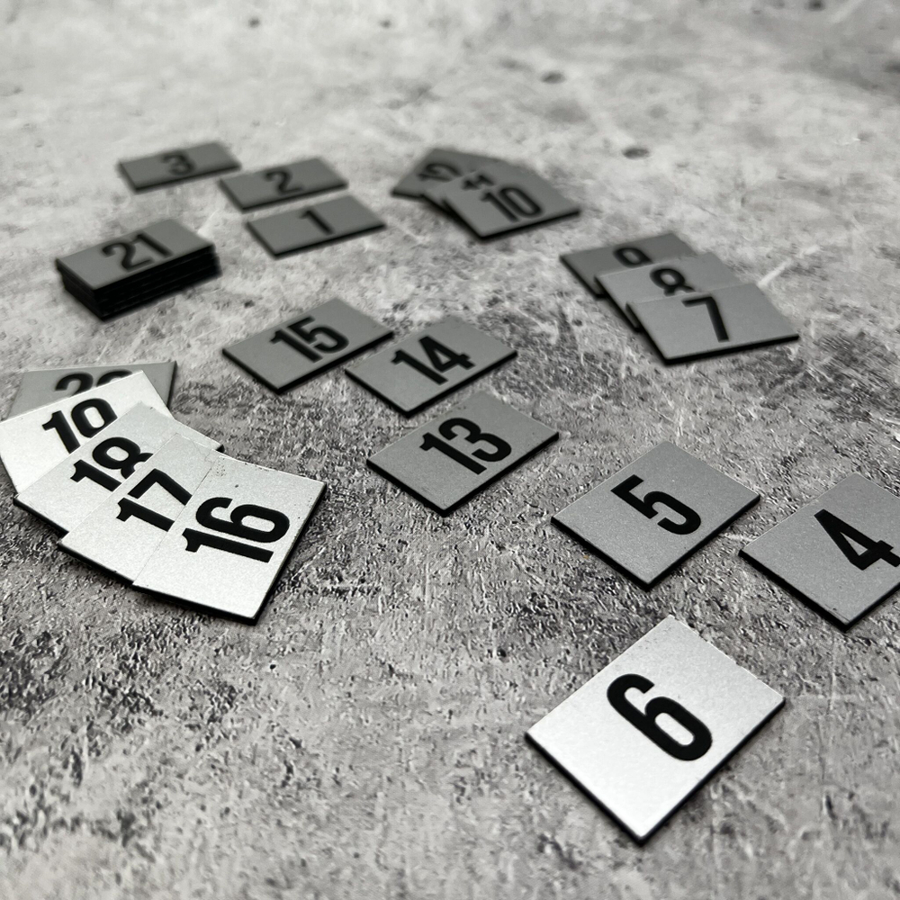 Нумерация для гардероба, наклейка на вешалки, 2х3 см