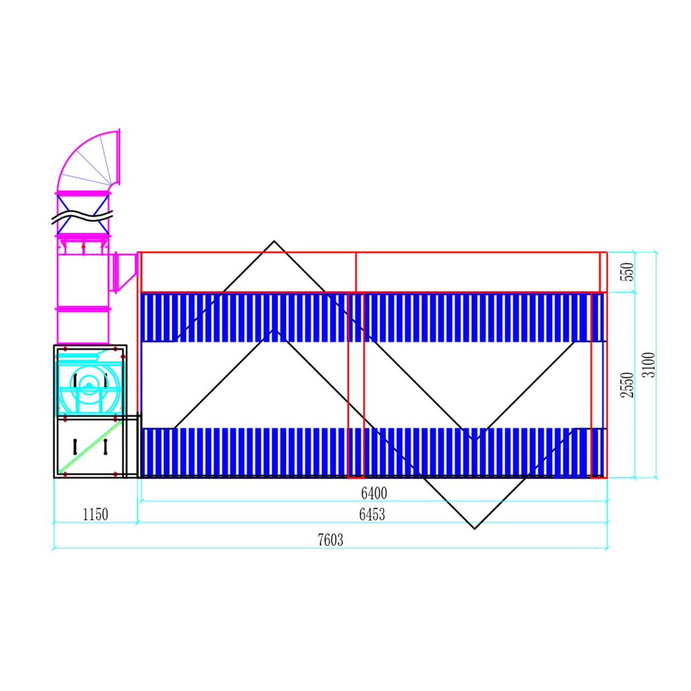 WDK-510 Пост подготовки с двумя полосами решёток для монтажа на приямок